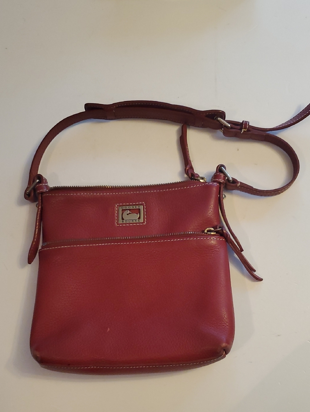 Dooney & Bourke Burgundy Leather Crossbody Bag